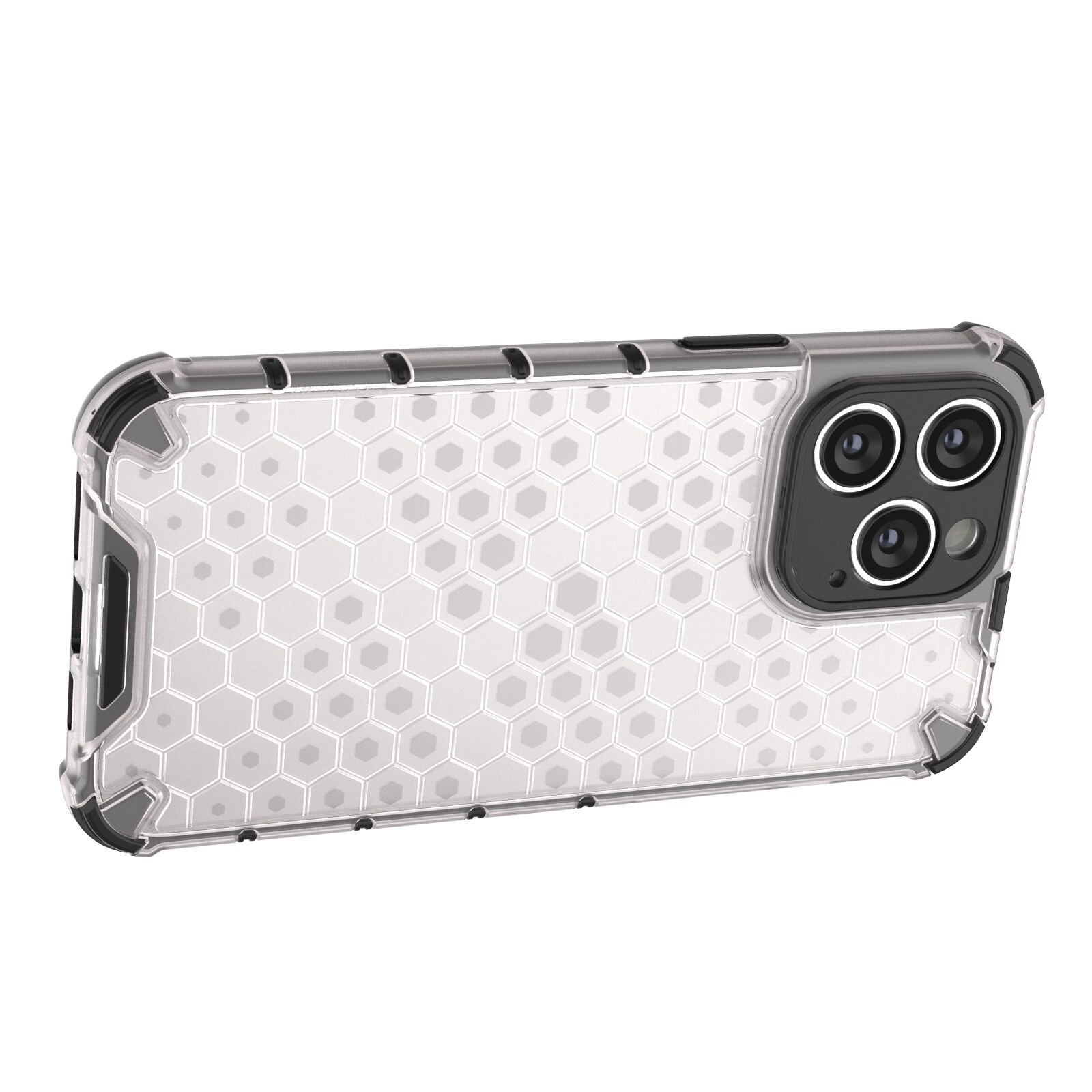 Honeycomb-etui til iPhone 14 Pro pansret hybridcover sort
