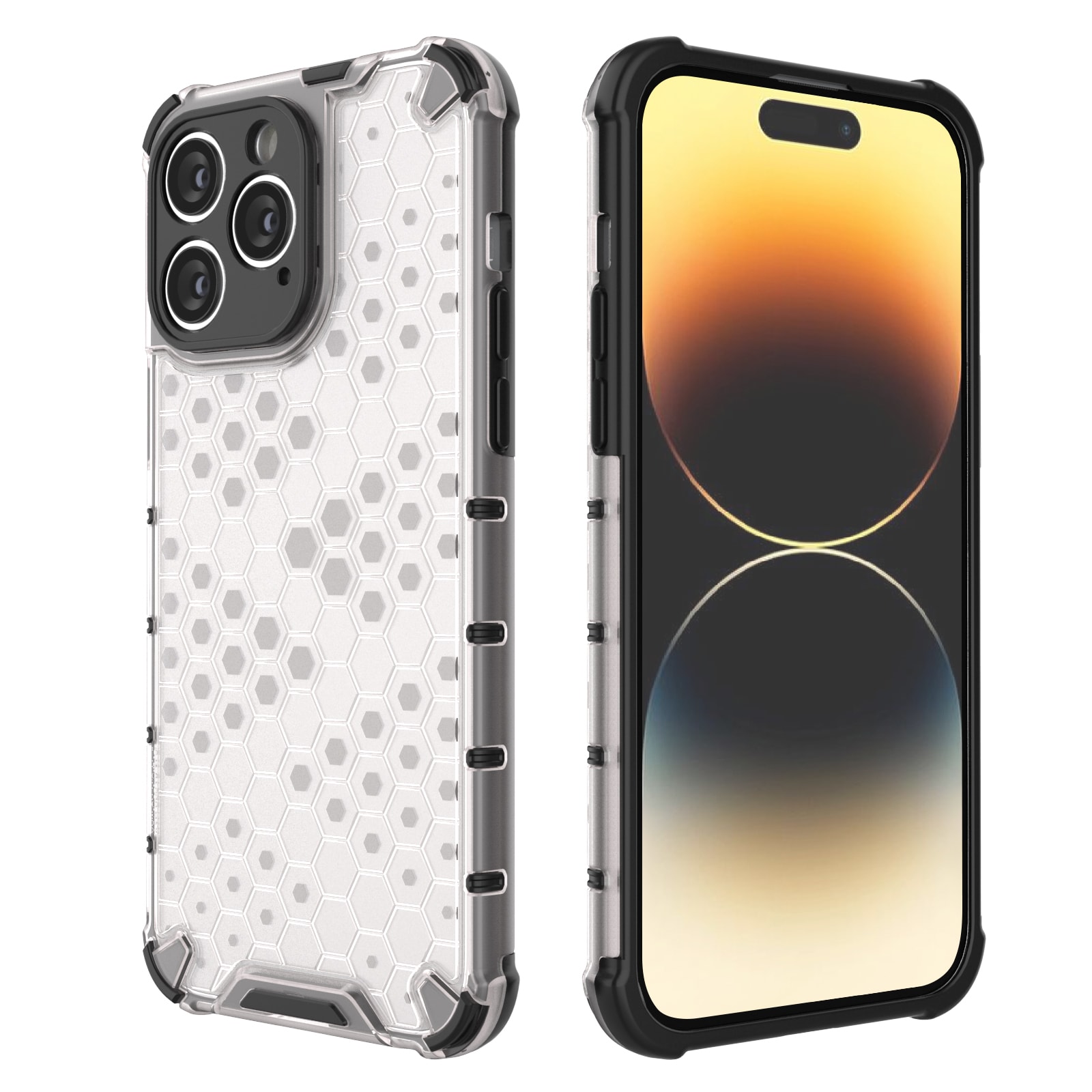Honeycomb-etui til iPhone 14 Pro pansret hybridcover blå