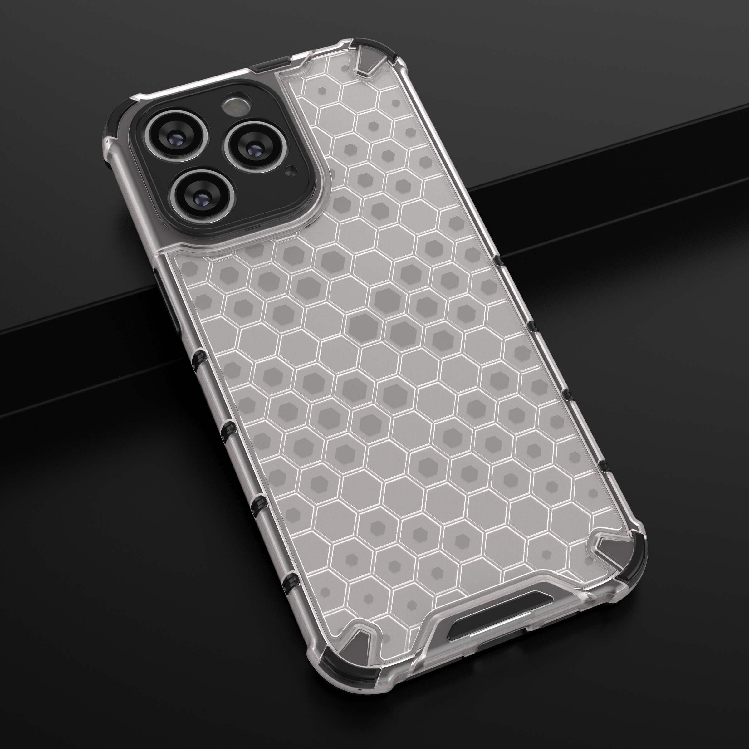 Honeycomb-etui til iPhone 14 Pro pansret hybridcover blå