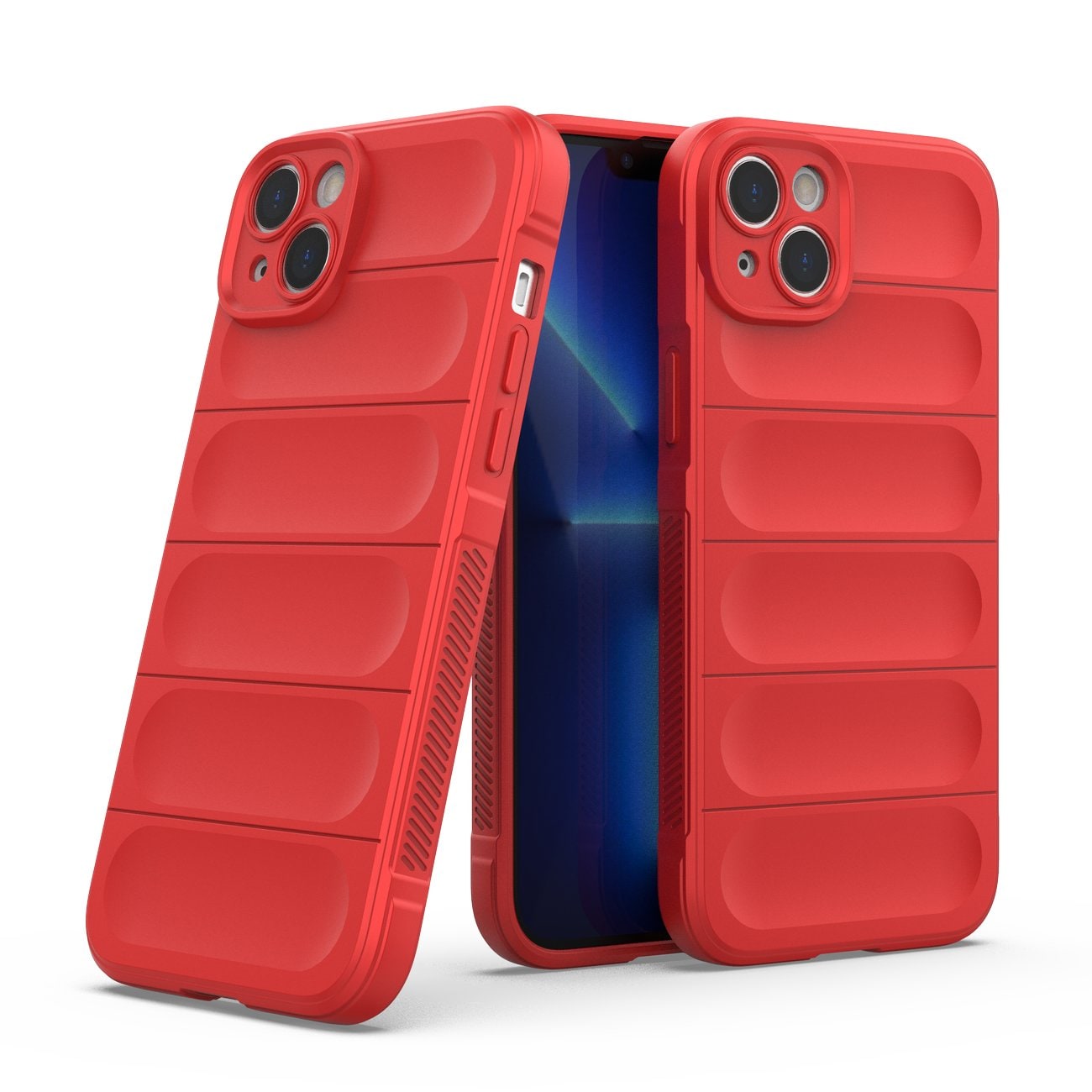 Magic Shield Case-etui til iPhone 14 Plus fleksibelt panseret cover rød