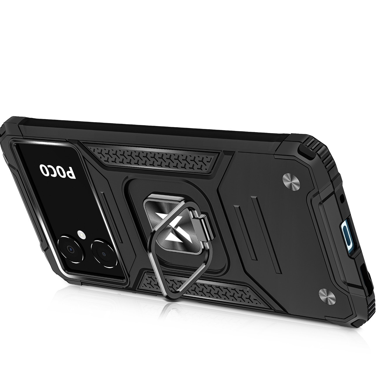 Wozinsky Ring Armor-etui til Samsung Galaxy A03 pansret cover magnetisk holder ring sort