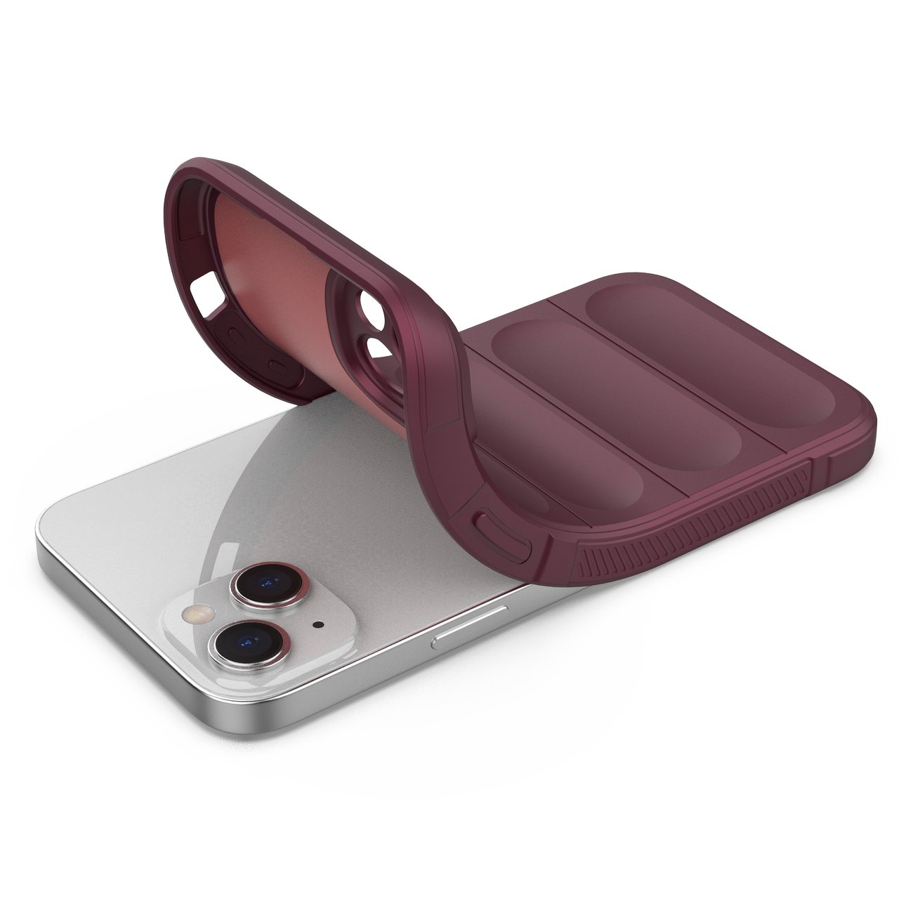 Magic Shield Case-etui til iPhone 14 Plus elastisk panseret etui i bordeaux