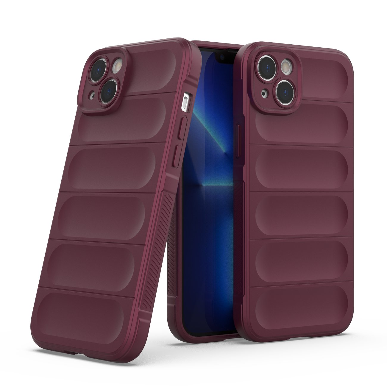 Magic Shield Case-etui til iPhone 14 Plus elastisk panseret etui i bordeaux
