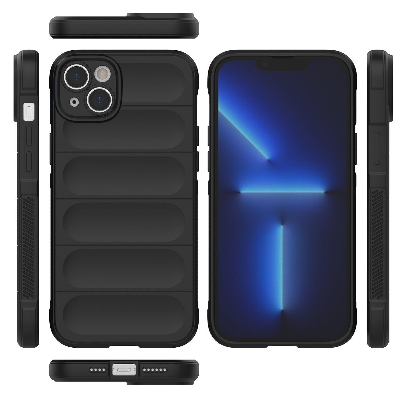 Magic Shield Case-etui til iPhone 14 Plus fleksibelt pansret mørkeblåt cover