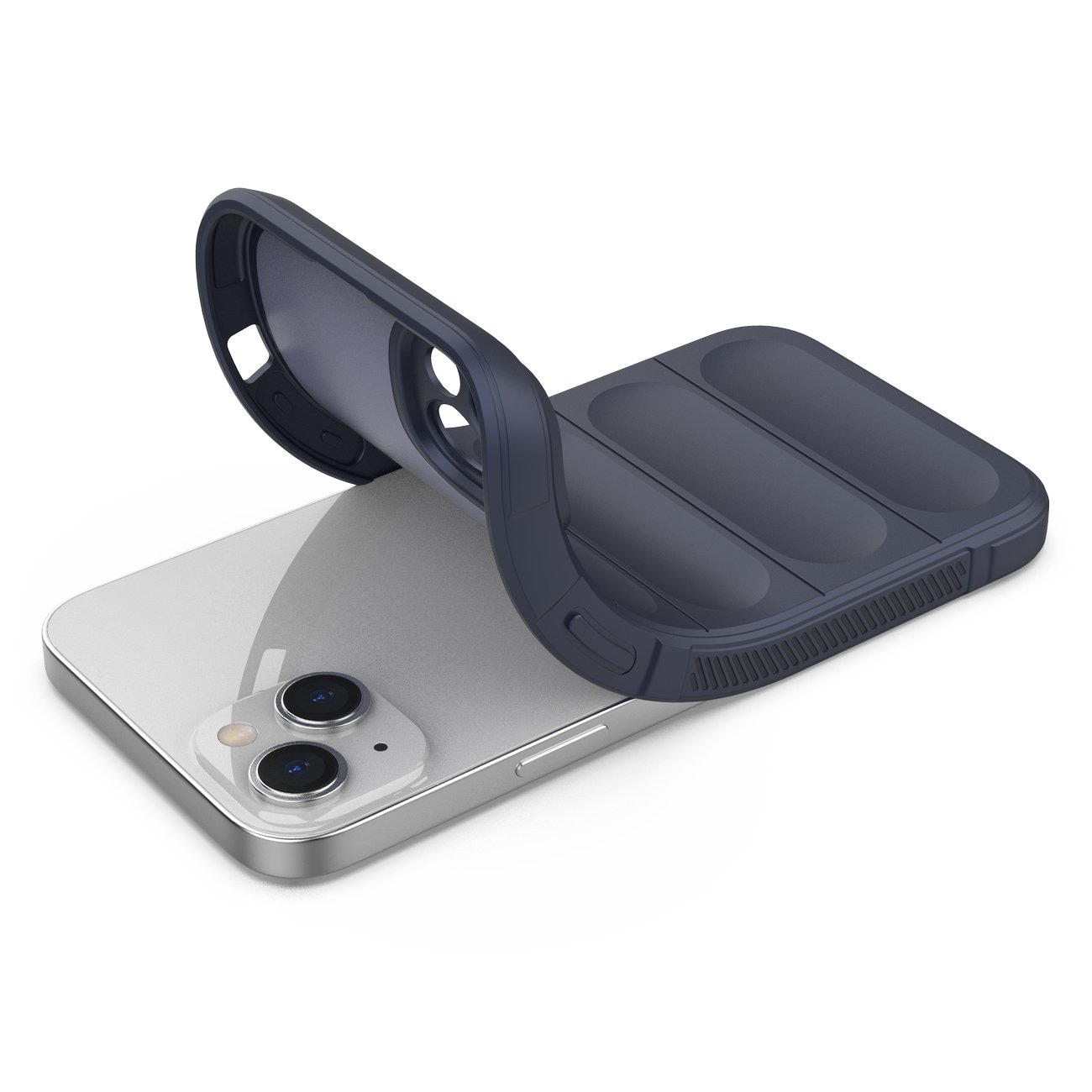 Magic Shield Case-etui til iPhone 14 Plus fleksibelt pansret mørkeblåt cover