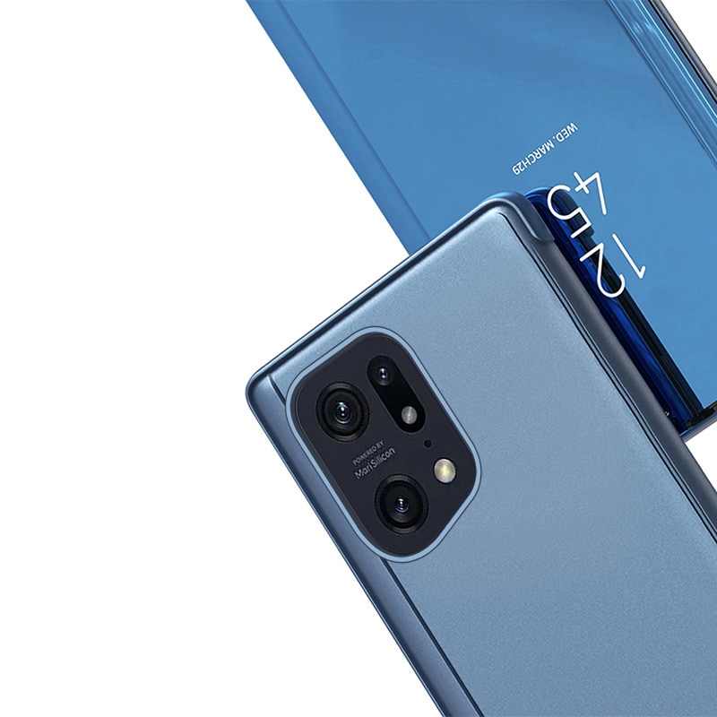 Clear View Case cover til Oppo Find X5 Pro cover med flap sort