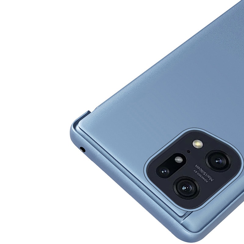 Clear View Case cover til Oppo Find X5 Pro cover med flap sort