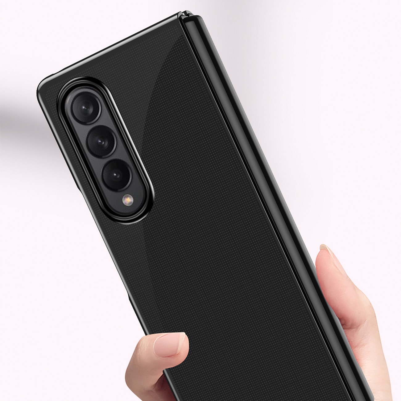 Plating Case-etui til Samsung Galaxy Z Fold 4 cover med en metallisk ramme blå