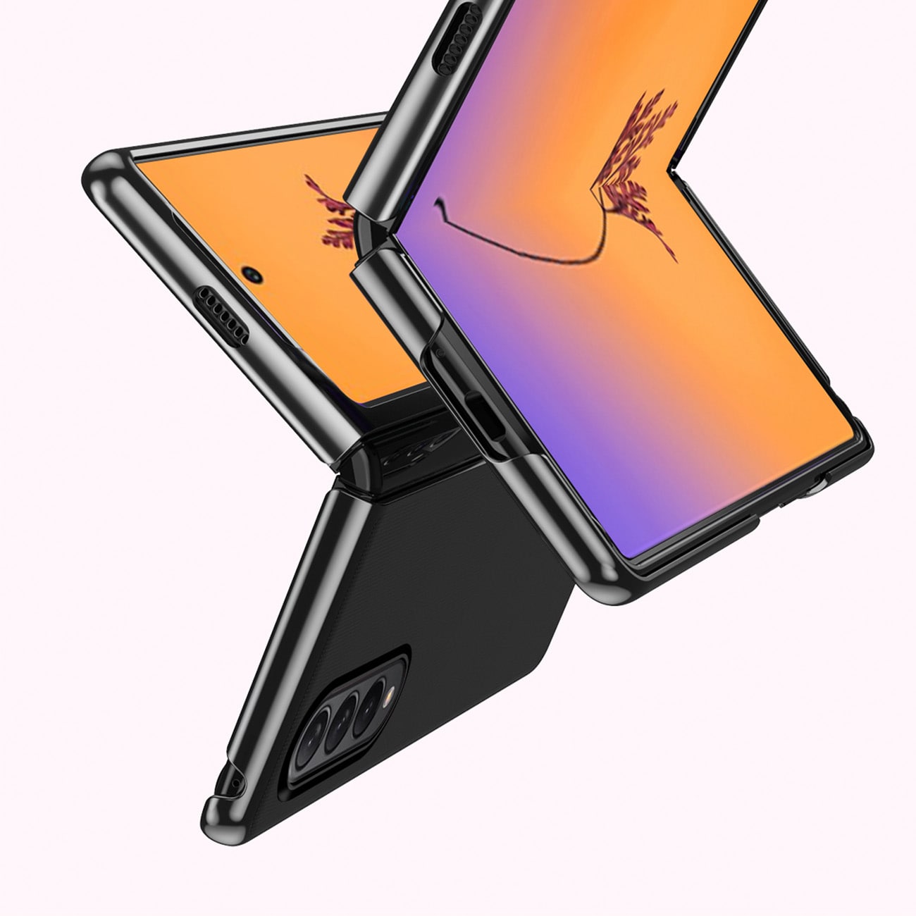 Plating Case-etui til Samsung Galaxy Z Fold 4 cover med en metallisk ramme blå