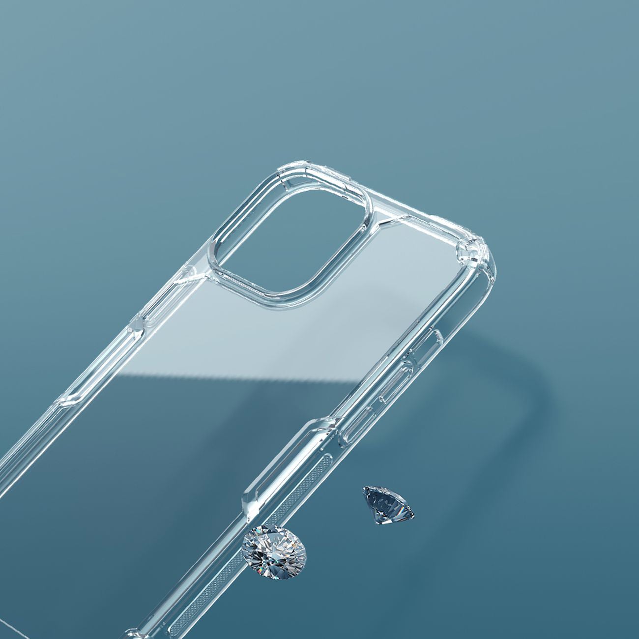 Nillkin Nature Pro iPhone 14 Plus-etui, pansret cover, gennemsigtigt cover