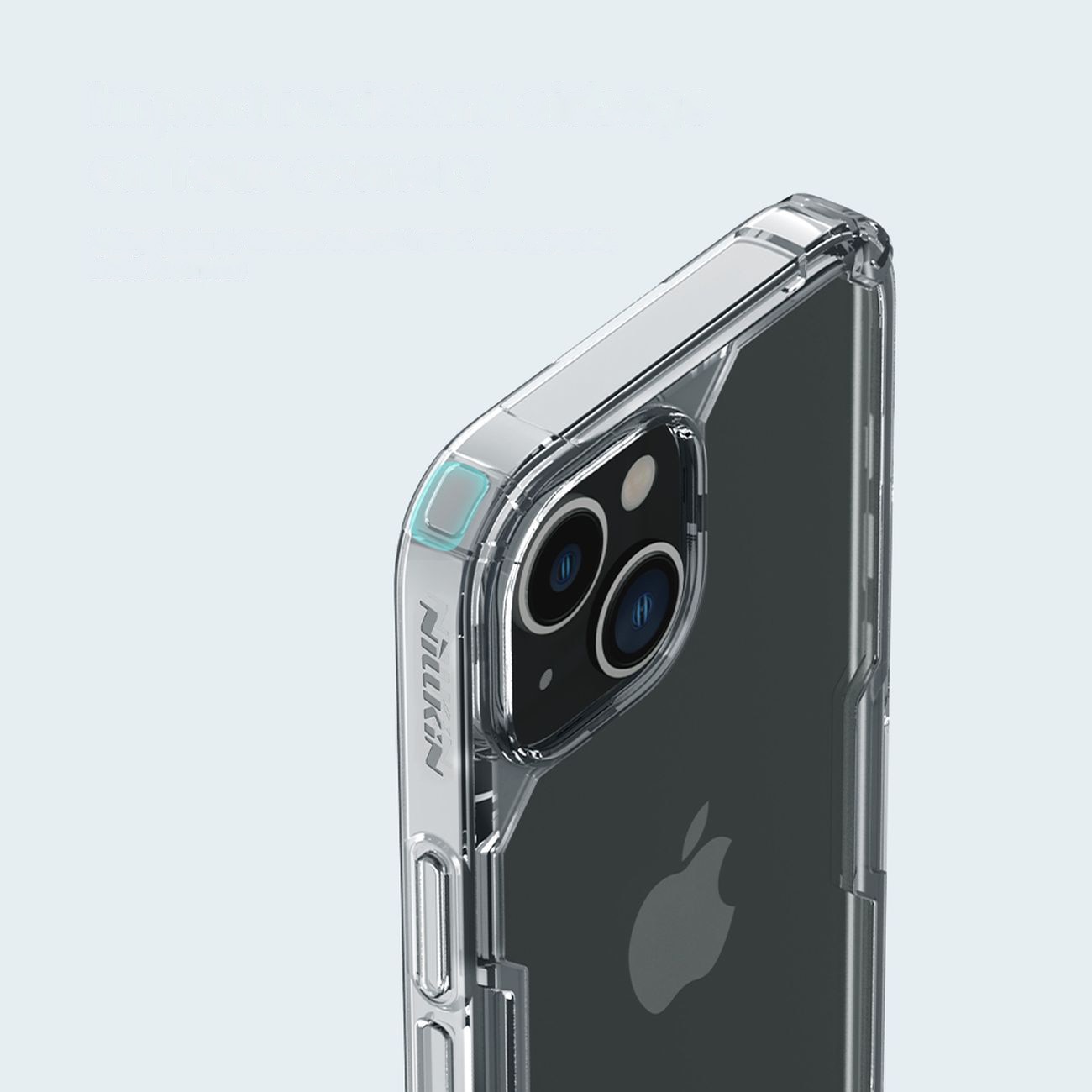Nillkin Nature Pro iPhone 14 Plus-etui, pansret cover, gennemsigtigt cover