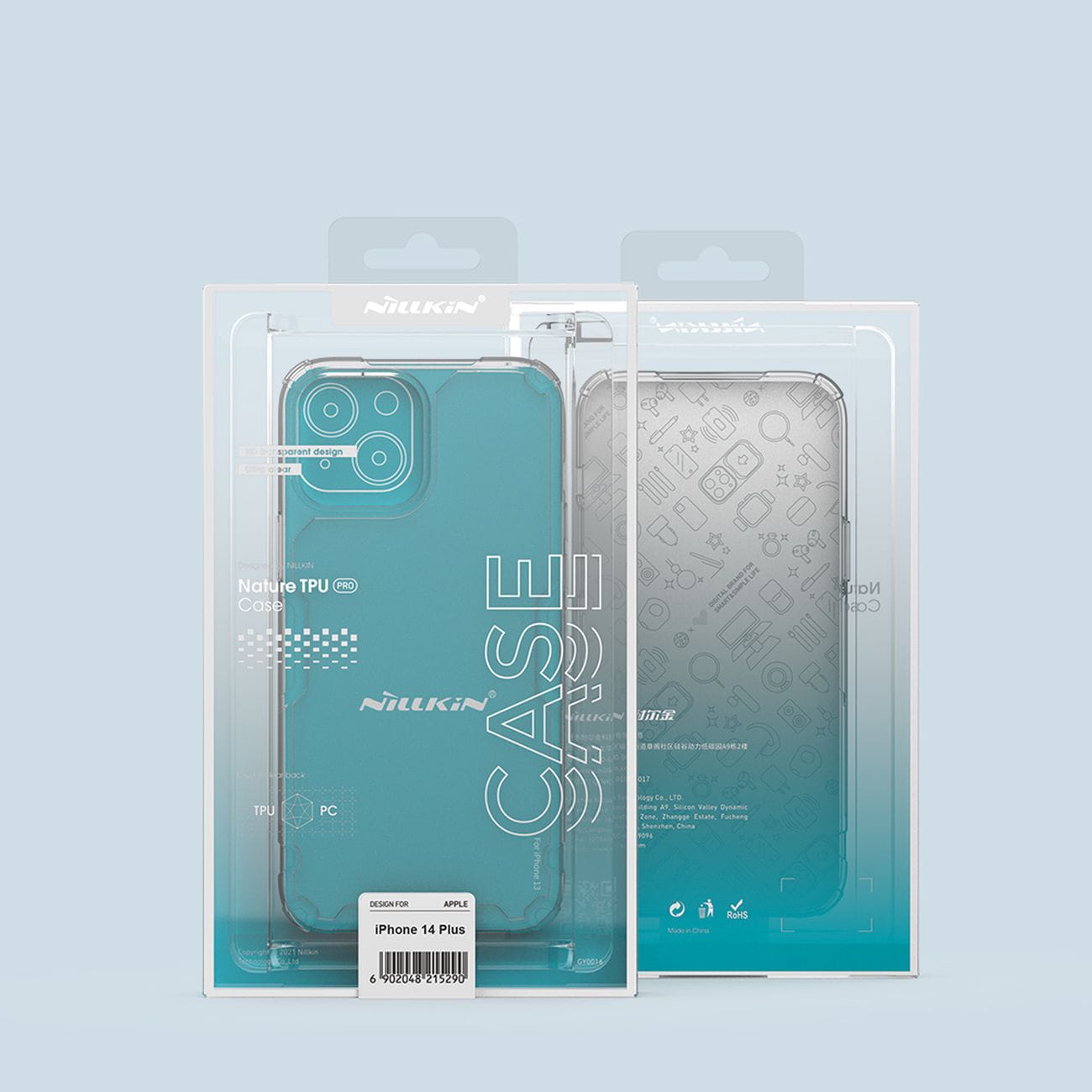 Nillkin Nature Pro iPhone 14 Plus-etui, pansret cover, gennemsigtigt cover
