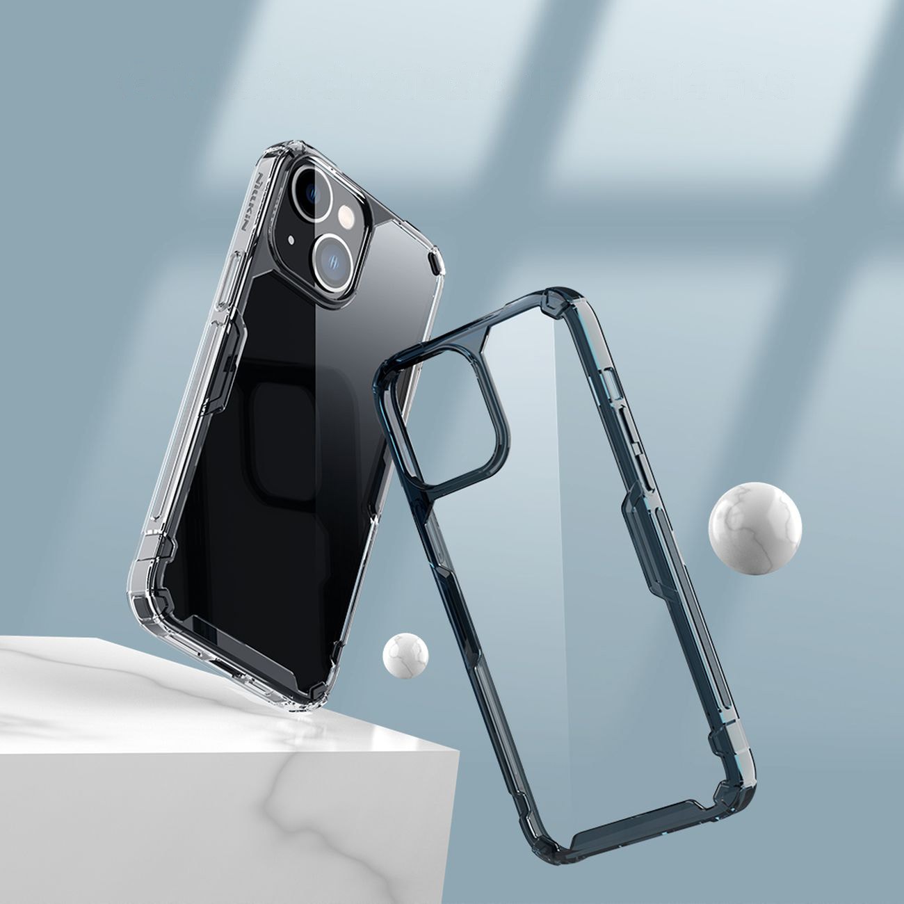 Nillkin Nature Pro iPhone 14 Plus-etui, pansret cover, gennemsigtigt cover