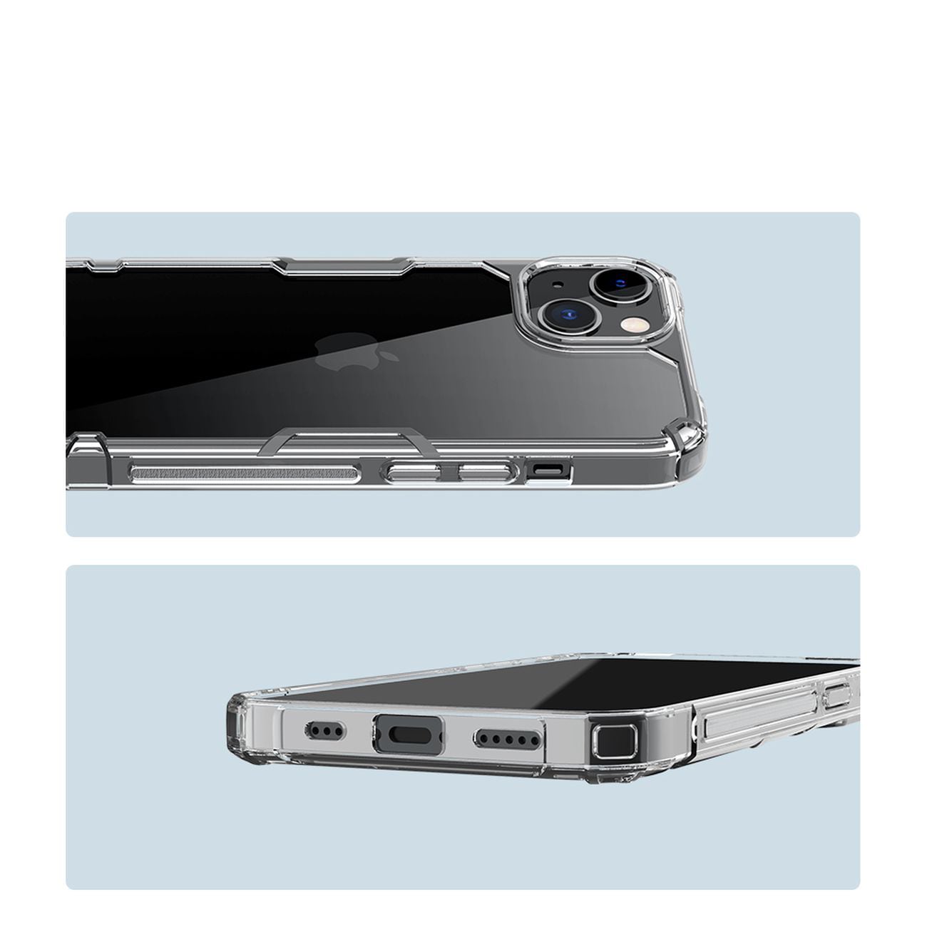 Nillkin Nature Pro iPhone 14 Plus-etui, pansret cover, blåt cover