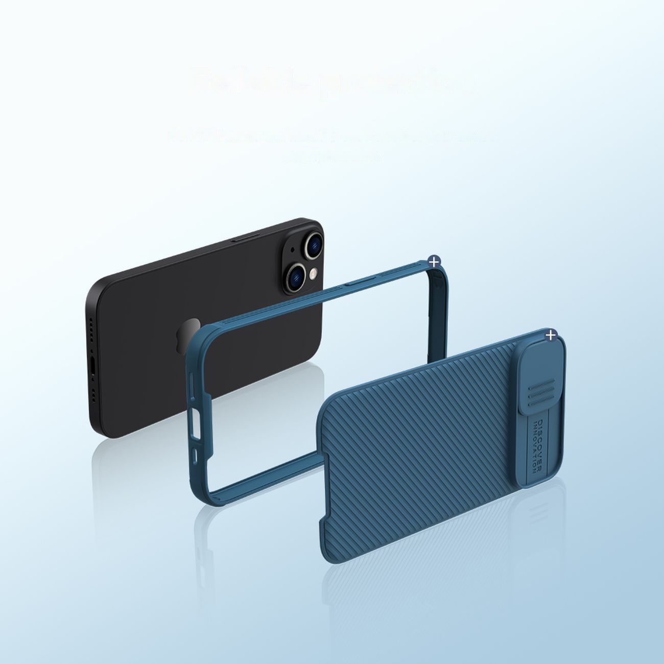 Nillkin CamShield Pro Magnetic Case iPhone 14 Plus Cover Camera Protector Black (med MagSafe)