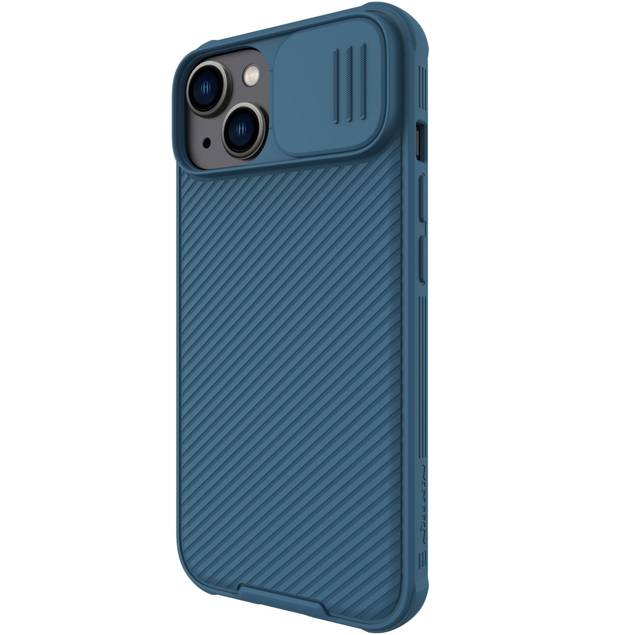Nillkin CamShield Pro Magnetic Case iPhone 14 Plus Cover Camera Protector Blue (med MagSafe)