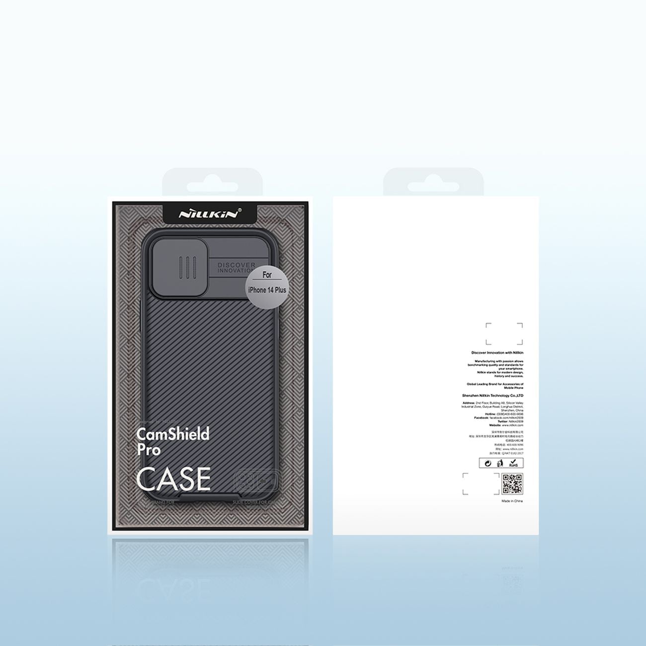 Nillkin CamShield Pro Magnetic Case iPhone 14 Plus Cover Camera Protector Blue (med MagSafe)