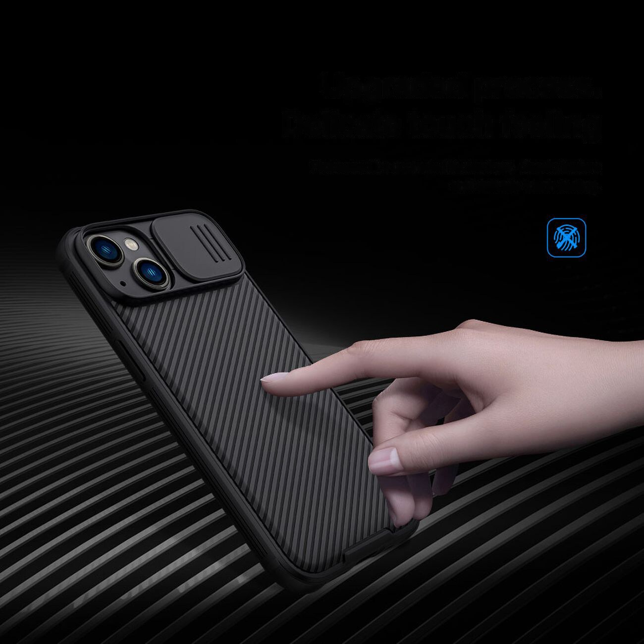 Nillkin CamShield Pro Etui iPhone 14 Plus Armor Cover Kamerabeskyttelse Sort