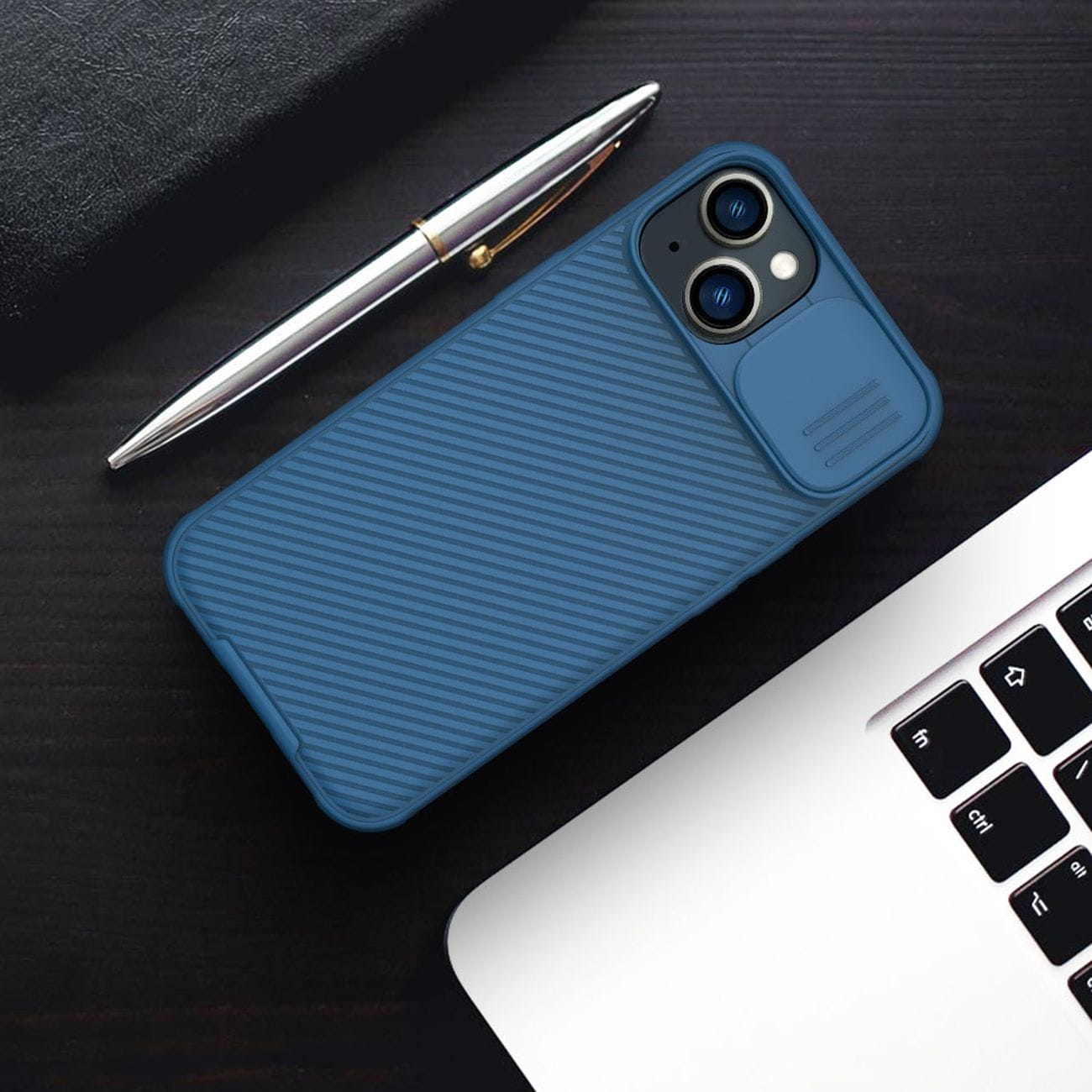 Nillkin CamShield Pro Etui iPhone 14 Plus Armor Cover Kamerabeskyttelse Sort