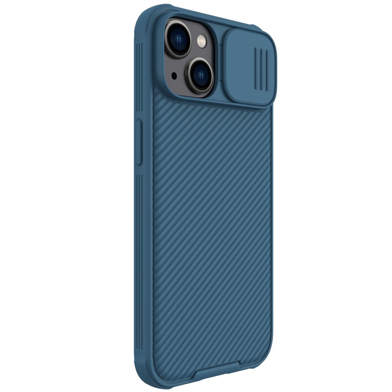 Nillkin CamShield Pro Etui iPhone 14 Plus Pansret cover Kamerabeskyttelse Blå