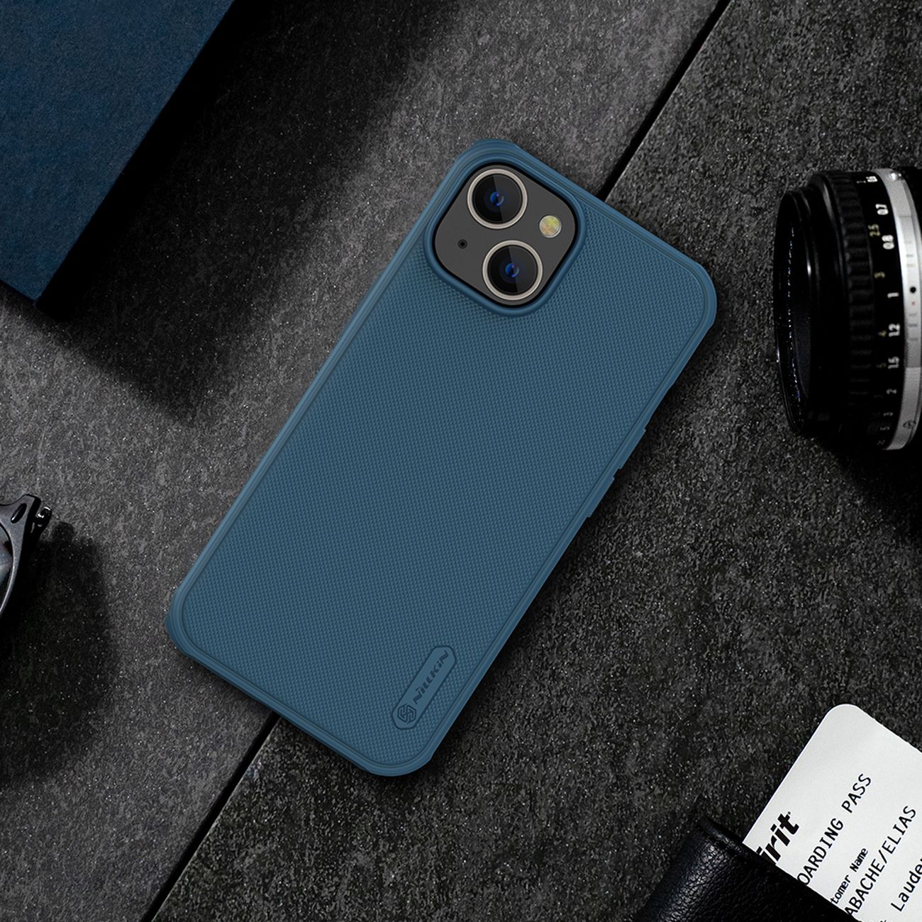 Nillkin Super Frosted Shield Pro-etui til iPhone 14 Plus bagcover blå