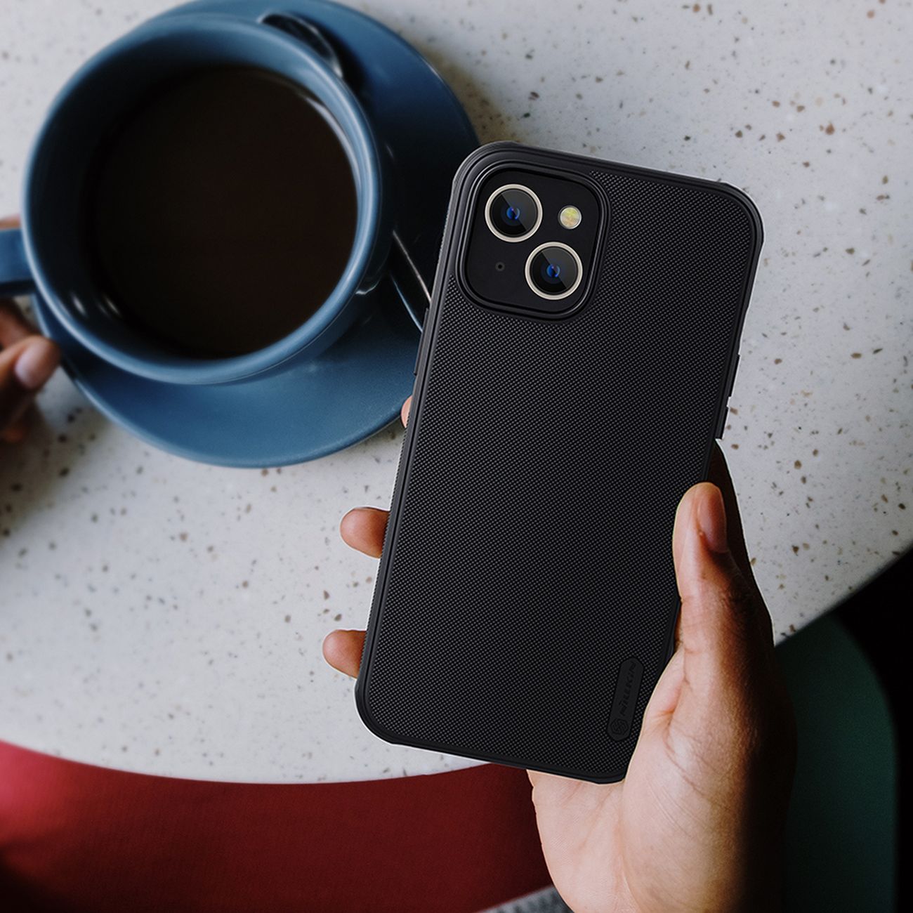 Nillkin Super Frosted Shield Pro-etui til iPhone 14 Plus bagcover blå