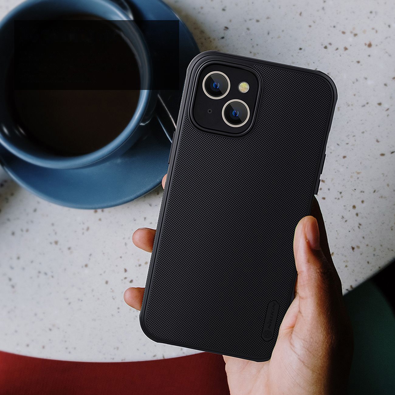 Nillkin Super Frosted Shield Pro magnetisk etui til iPhone 14 Plus med MagSafe magnetisk sort