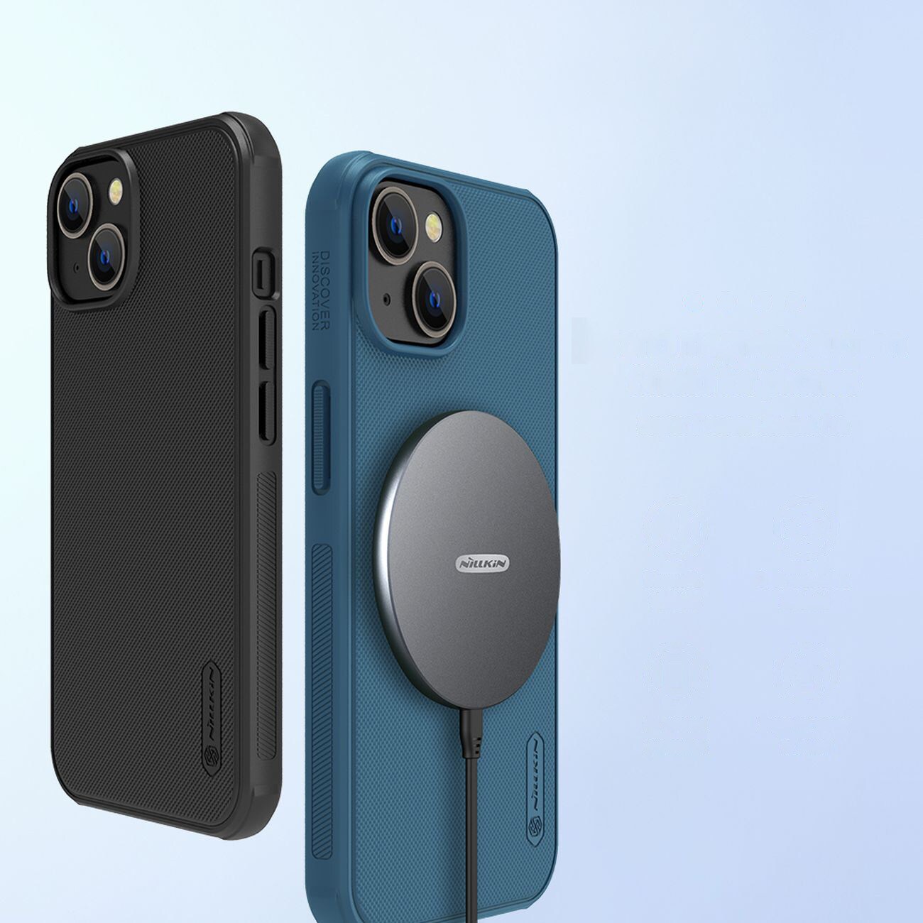 Nillkin Super Frosted Shield Pro magnetisk etui til iPhone 14 Plus med MagSafe magnetisk sort