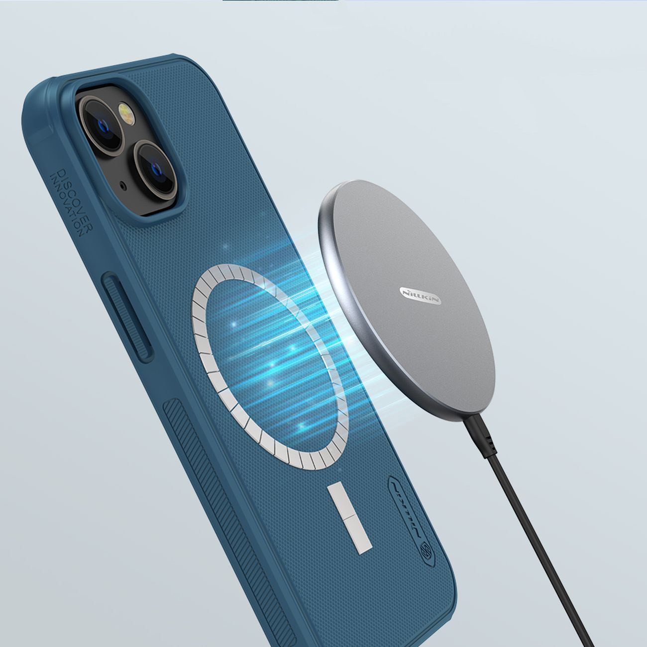 Nillkin Super Frosted Shield Pro magnetisk etui til iPhone 14 Plus med MagSafe magnetisk sort