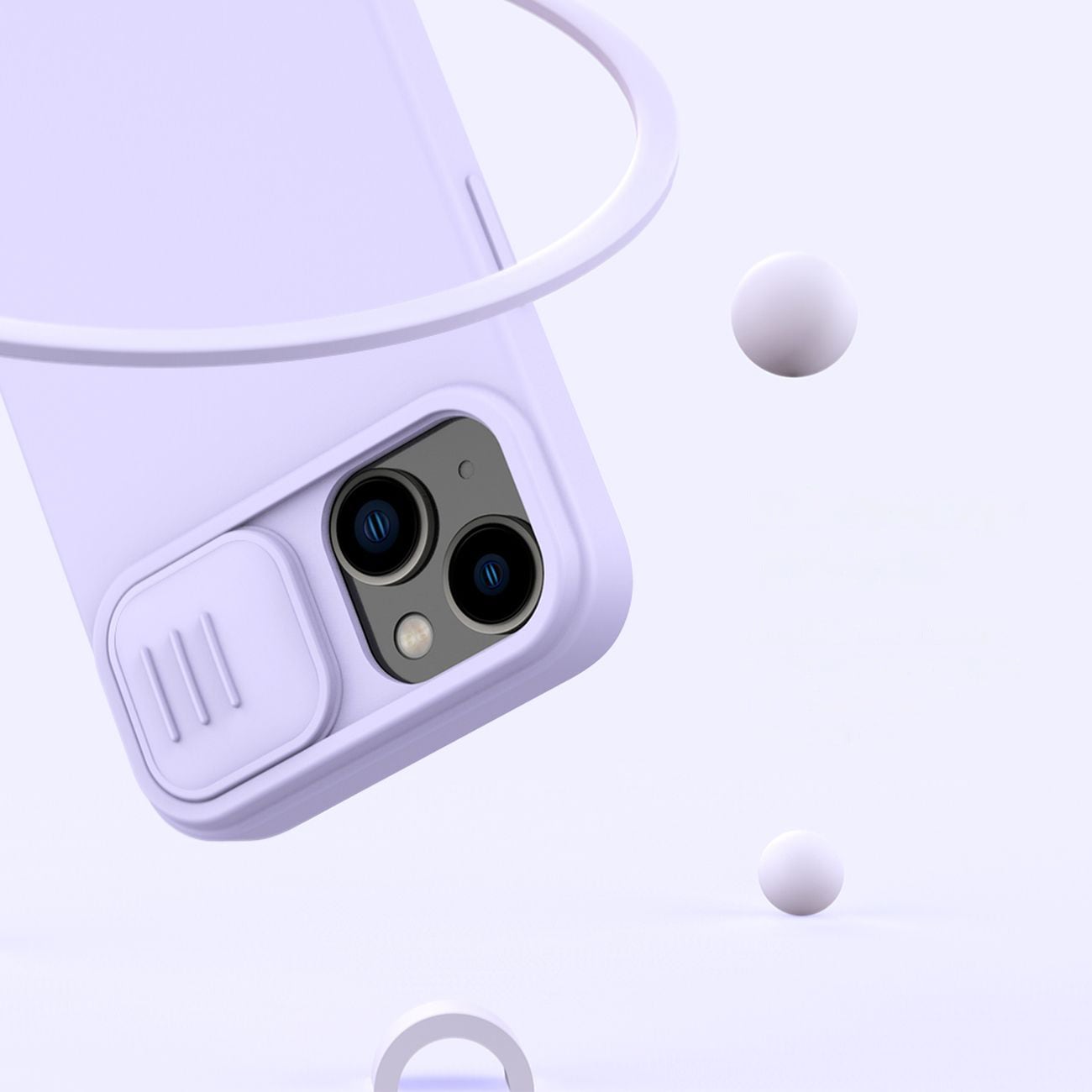 Nillkin CamShield magnetisk silikoneetui til iPhone 14 Plus med MagSafe og kamerabeskyttelse, Blå