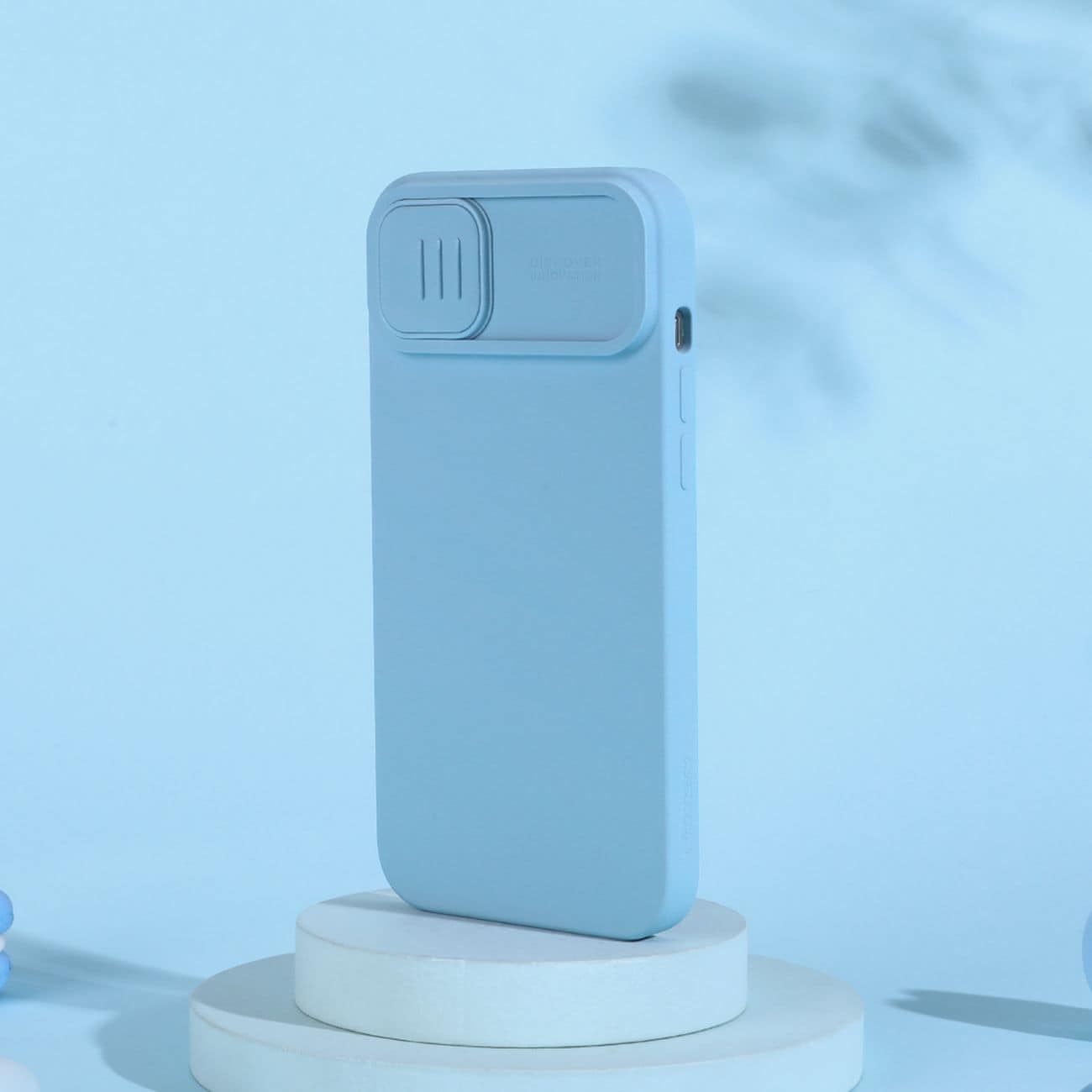 Nillkin CamShield magnetisk silikoneetui til iPhone 14 Plus med MagSafe og kamerabeskyttelse, Blå