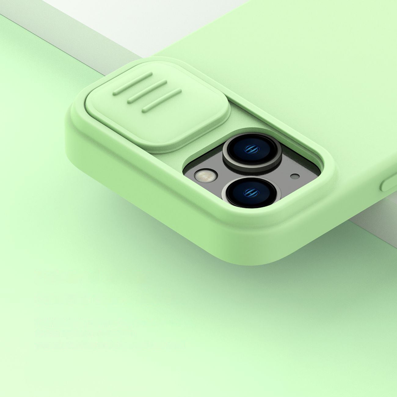 Nillkin CamShield magnetisk silikoneetui til iPhone 14 Plus med MagSafe og kamerabeskyttelse, Blå