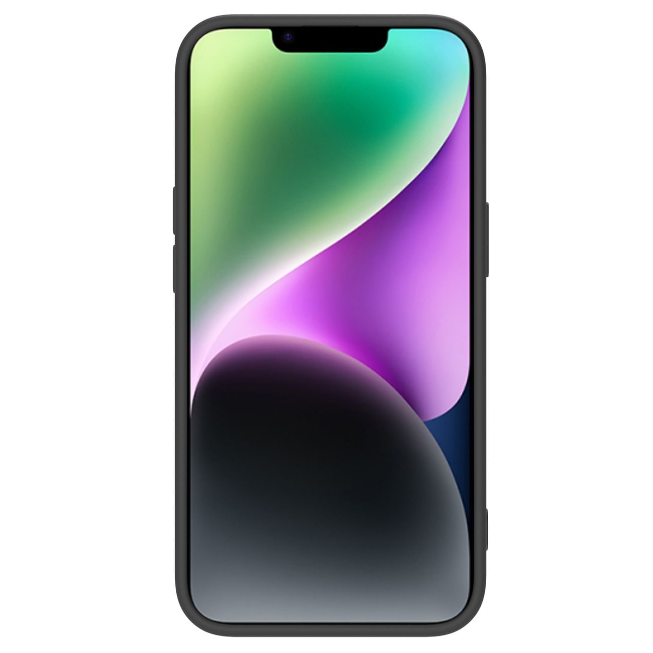 Nillkin CamShield Silky silikoneetui iPhone 14 Plus-etui med kamerabeskyttelse Sort