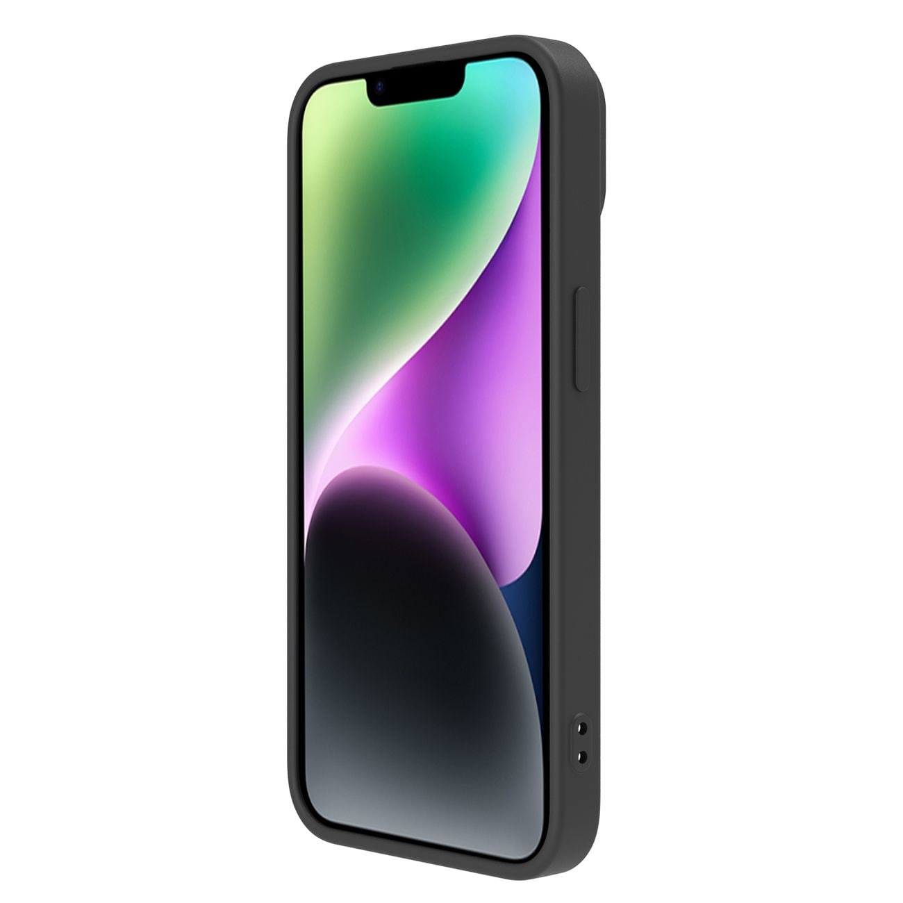 Nillkin CamShield Silky silikoneetui iPhone 14 Plus-etui med kamerabeskyttelse Sort