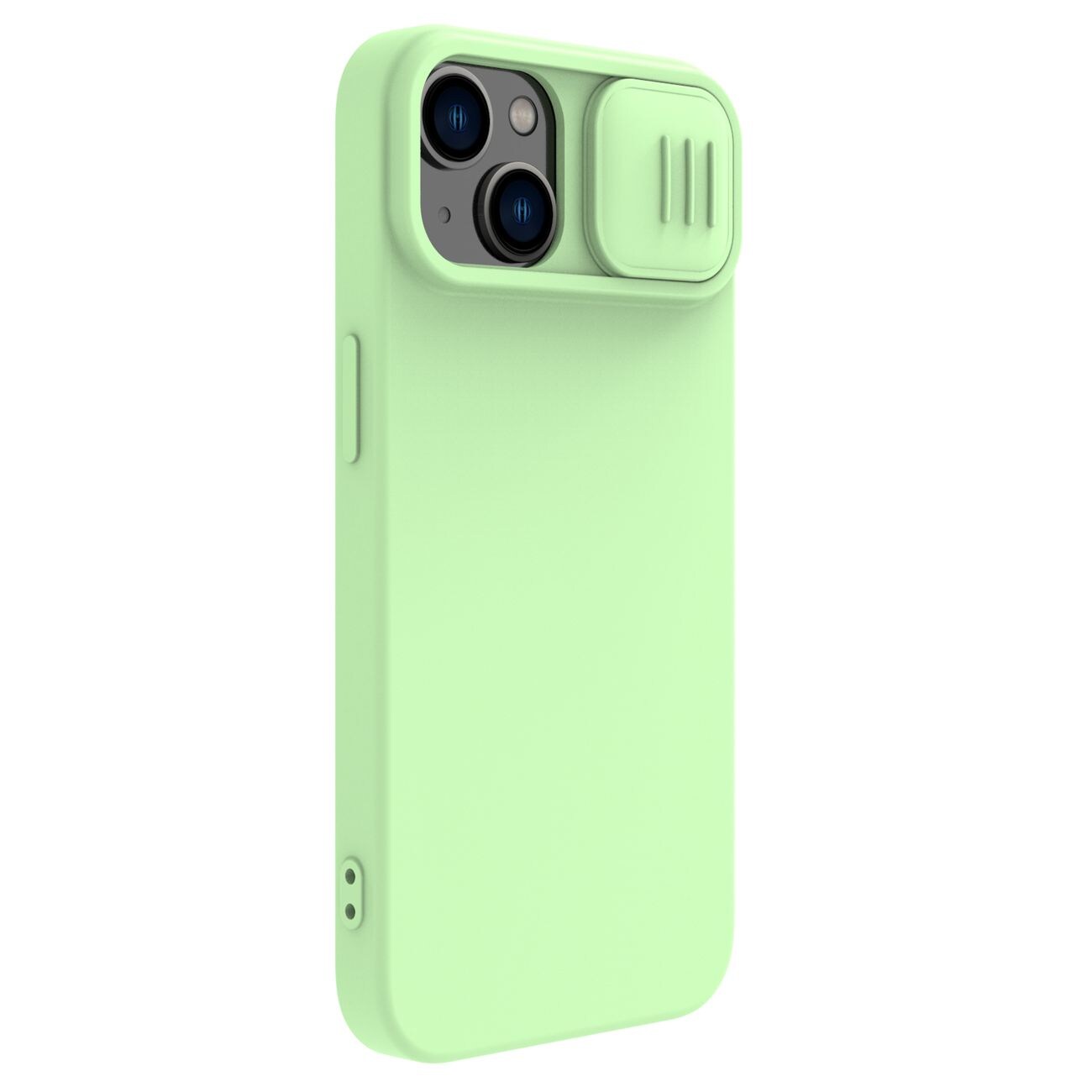 Nillkin CamShield Silky Silicone Case iPhone 14 Plus-etui med kameradæksel grøn