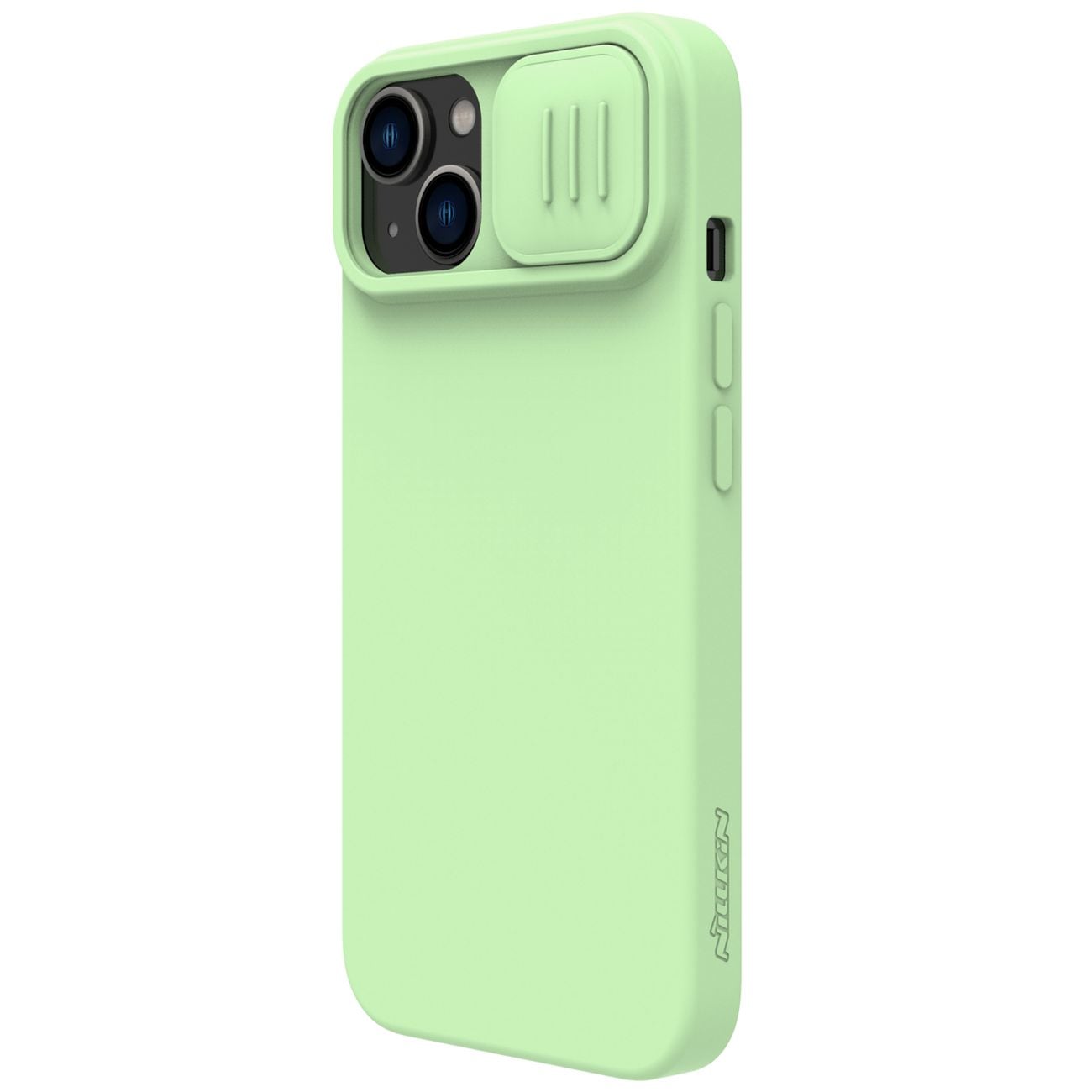Nillkin CamShield Silky Silicone Case iPhone 14 Plus-etui med kameradæksel grøn