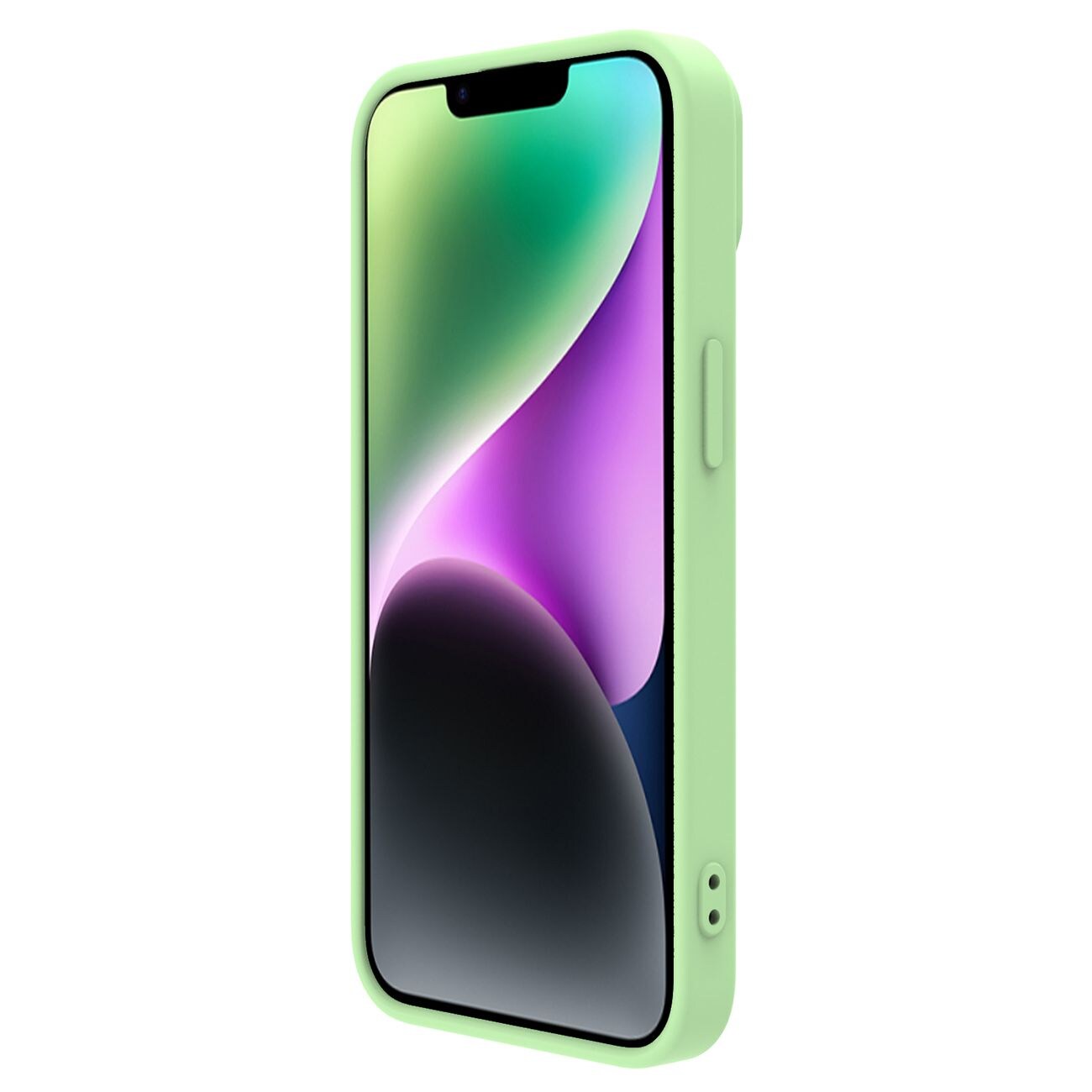 Nillkin CamShield Silky Silicone Case iPhone 14 Plus-etui med kameradæksel grøn