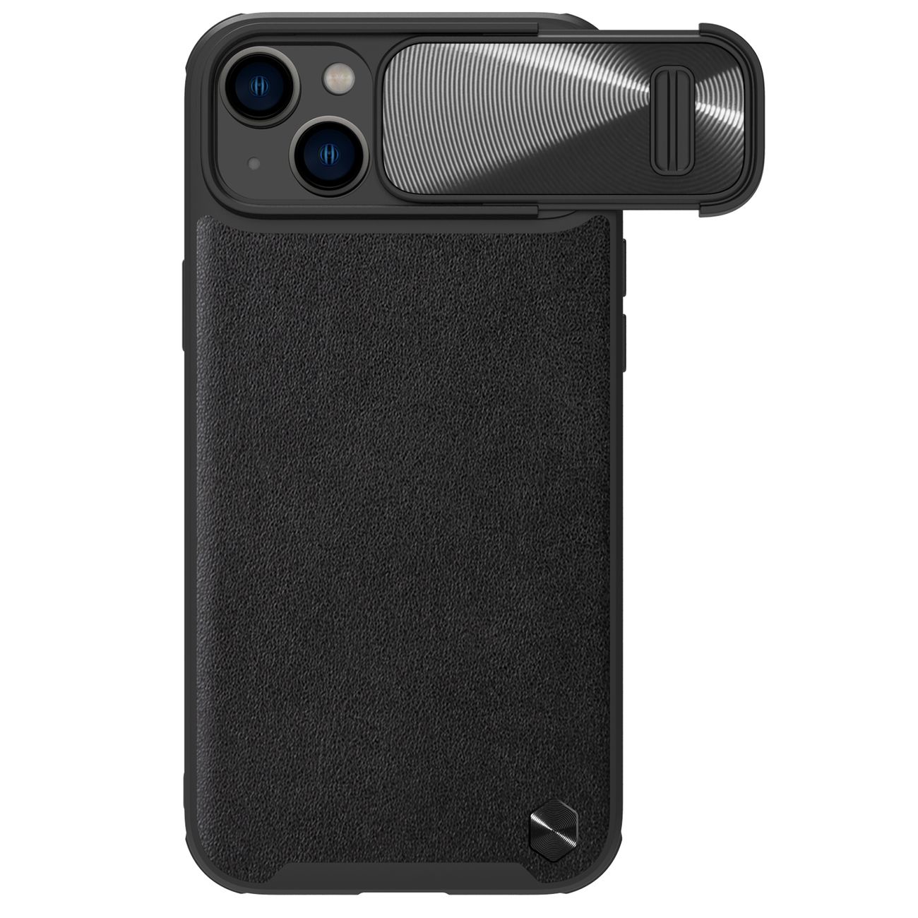 Nillkin CamShield Leather S Case iPhone 14 cover med kameradæksel sort