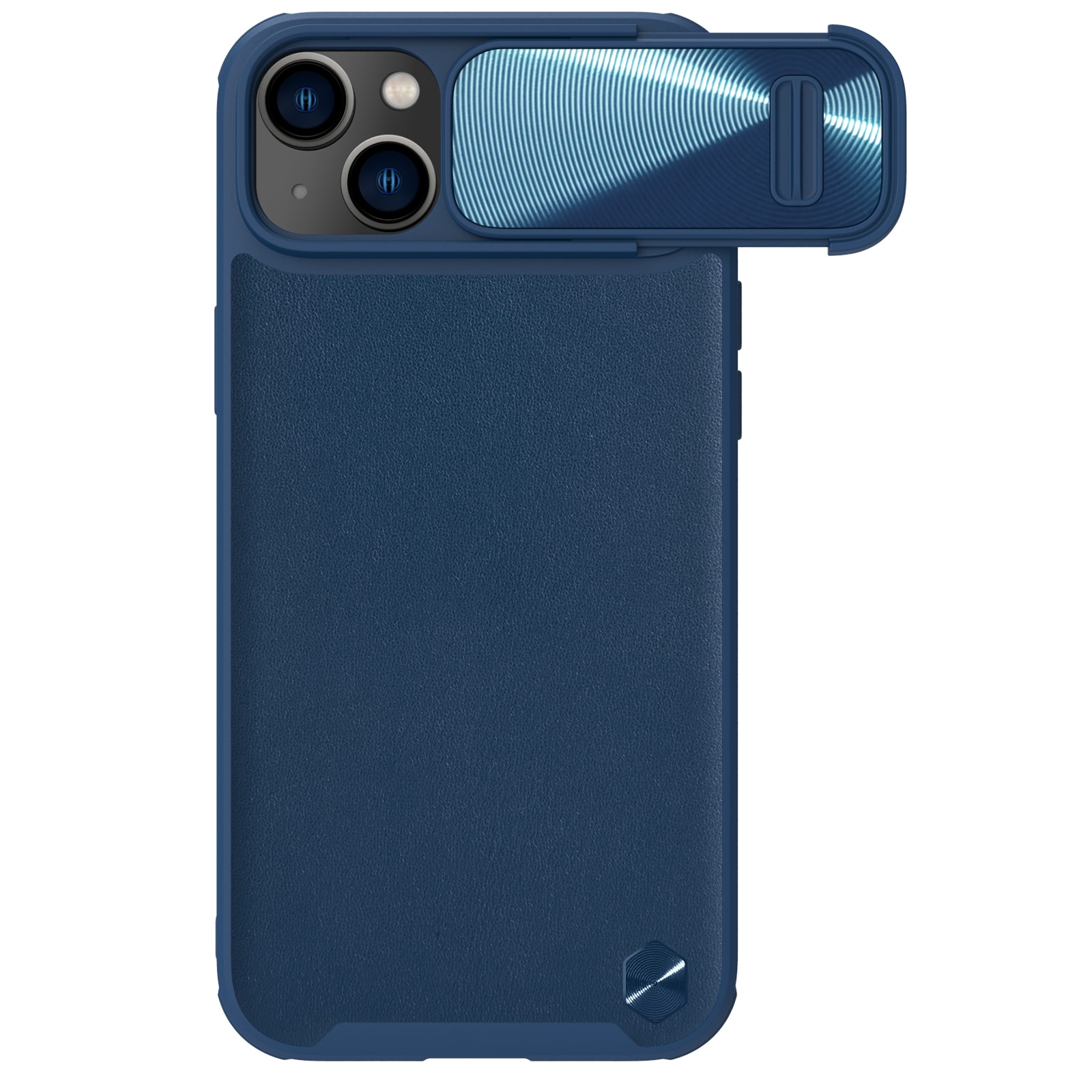 Nillkin CamShield Leather S Case iPhone 14 Plus-etui med kameradæksel blå