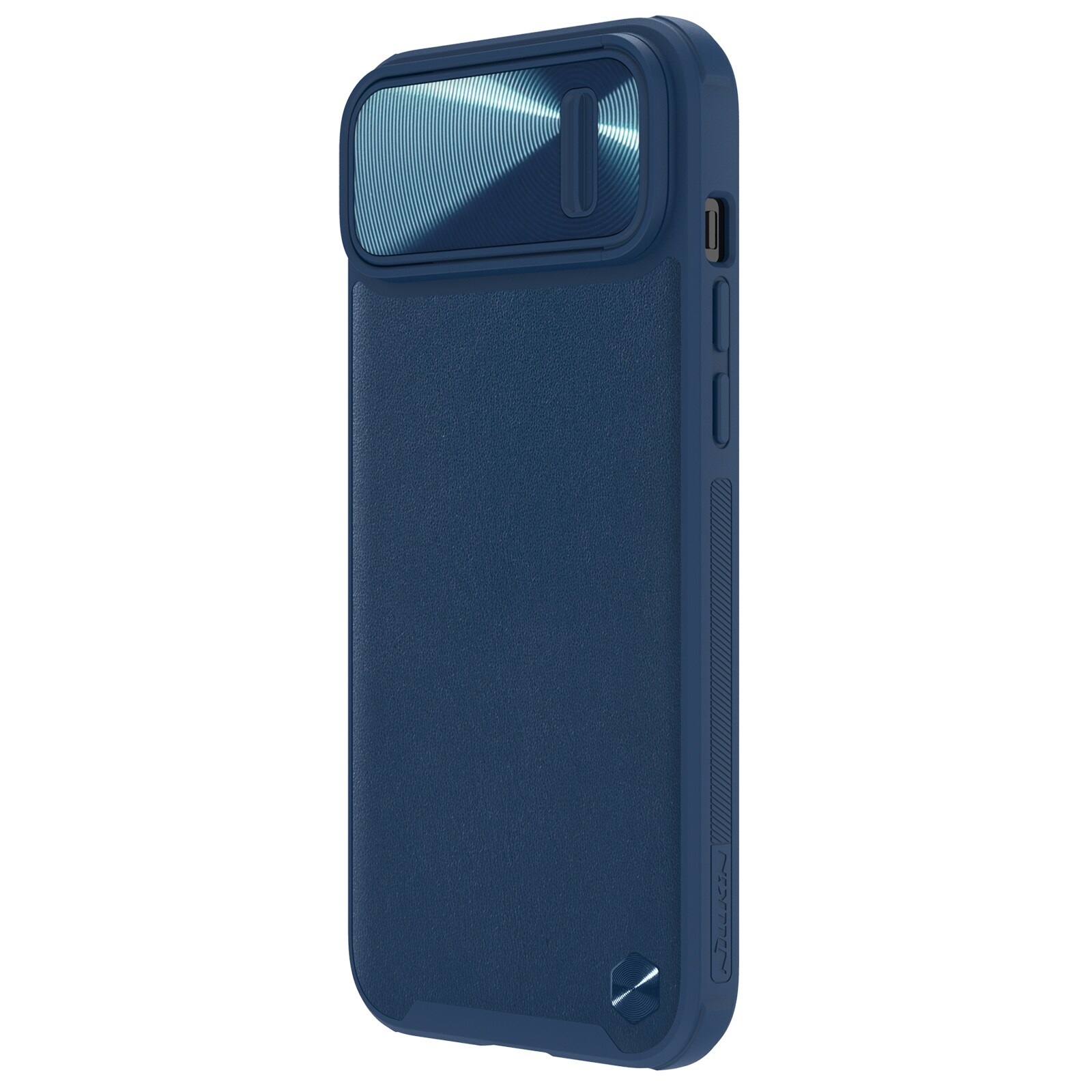 Nillkin CamShield Leather S Case iPhone 14 Plus-etui med kameradæksel blå