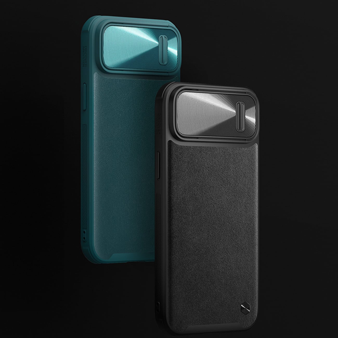Nillkin CamShield Leather S Case iPhone 14 Plus-etui med kameradæksel blå