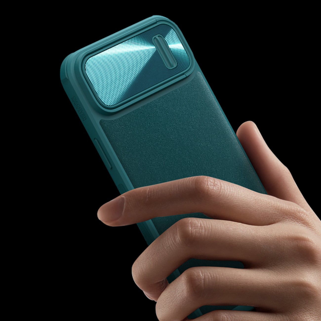 Nillkin CamShield Leather S Case iPhone 14 Plus-etui med kameradæksel blå