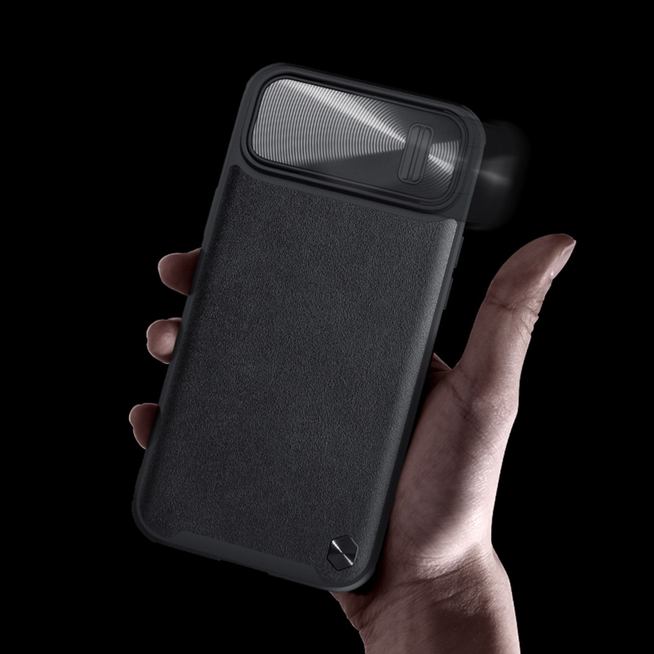 Nillkin CamShield Leather S Case iPhone 14 Plus-etui med kameradæksel grøn