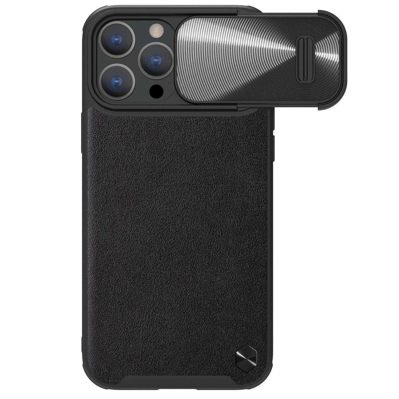 Nillkin CamShield Leather S Case iPhone 14 Pro Max-etui med kameradæksel sort