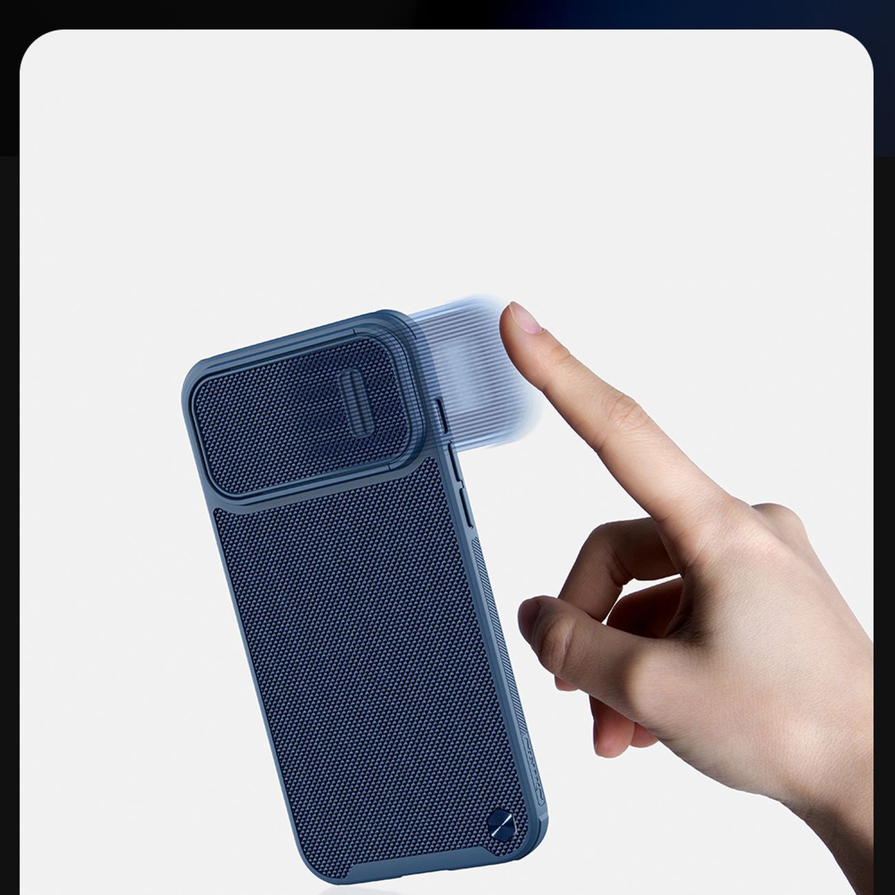 Nillkin Textured S Case iPhone 14 Plus pansret cover med kameradæksel, sort