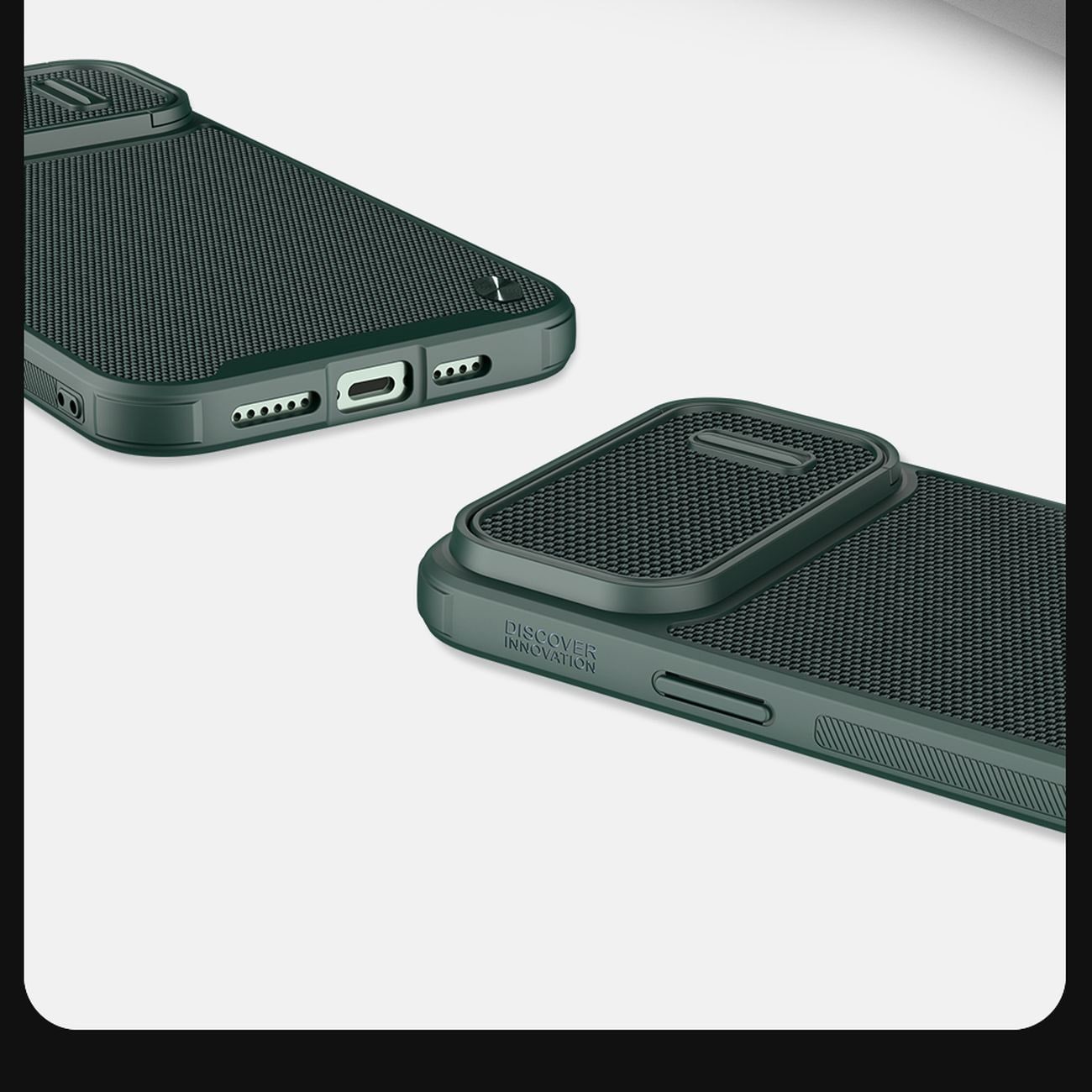 Nillkin Textured S Case iPhone 14 Plus pansret cover med kameradæksel grøn