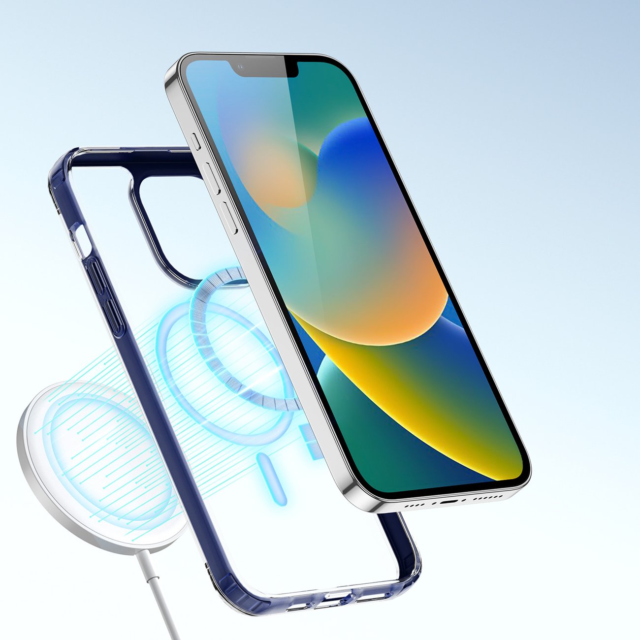 Dux Ducis Clin2-etui til iPhone 14 Plus magnetisk MagSafe-cover blå