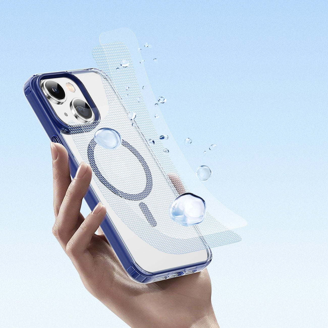 Dux Ducis Clin2-etui til iPhone 14 Plus magnetisk MagSafe-cover blå