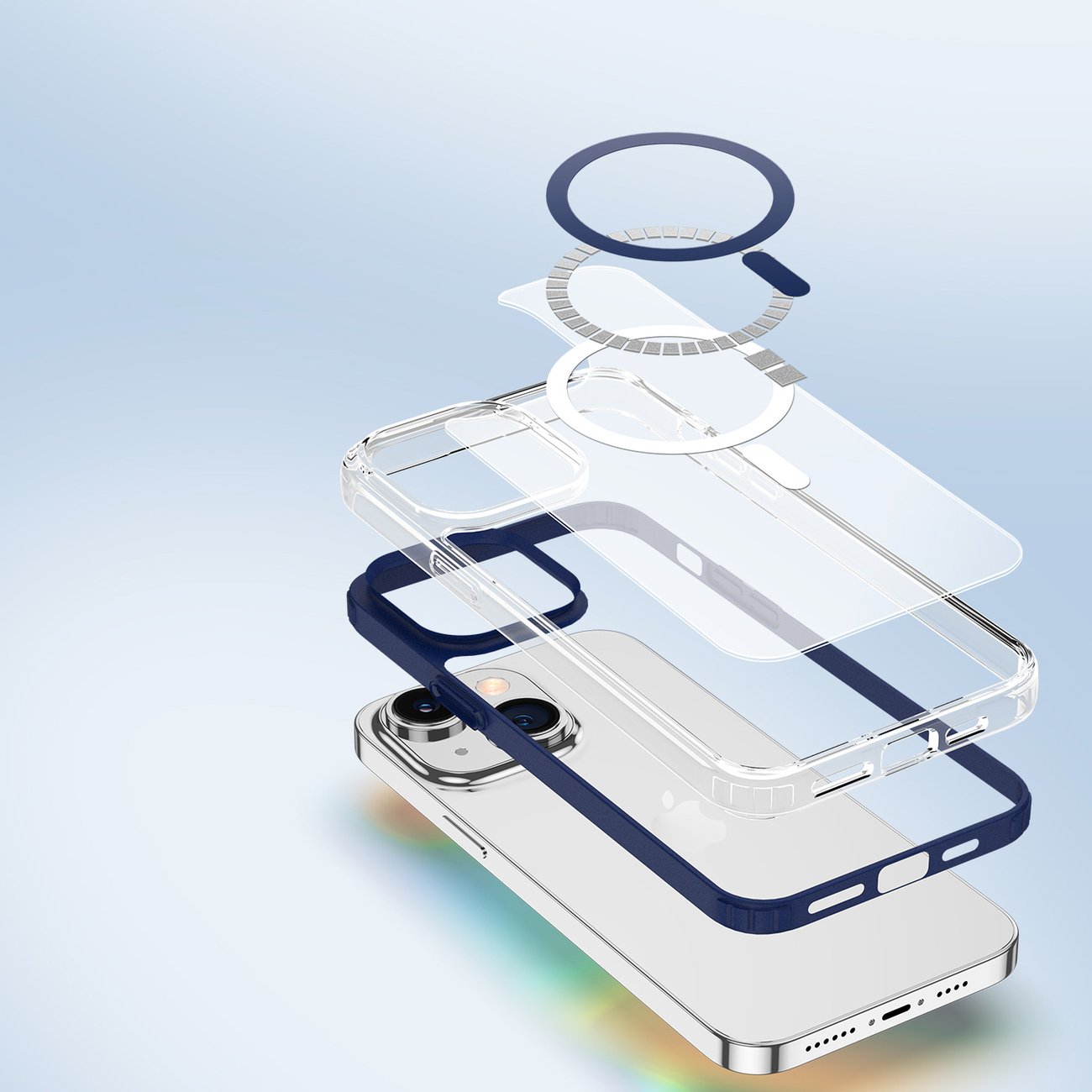 Dux Ducis Clin2-etui til iPhone 14 Plus magnetisk MagSafe-cover blå