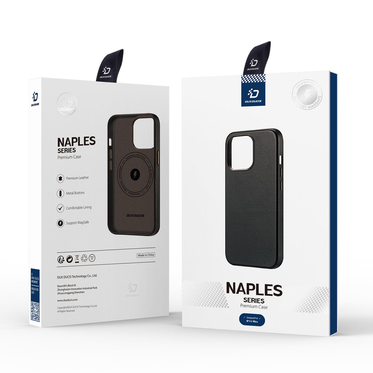 Dux Ducis Naples Etui til iPhone 14 Plus Lædercover (MagSafe-kompatibel) Mørkebrun